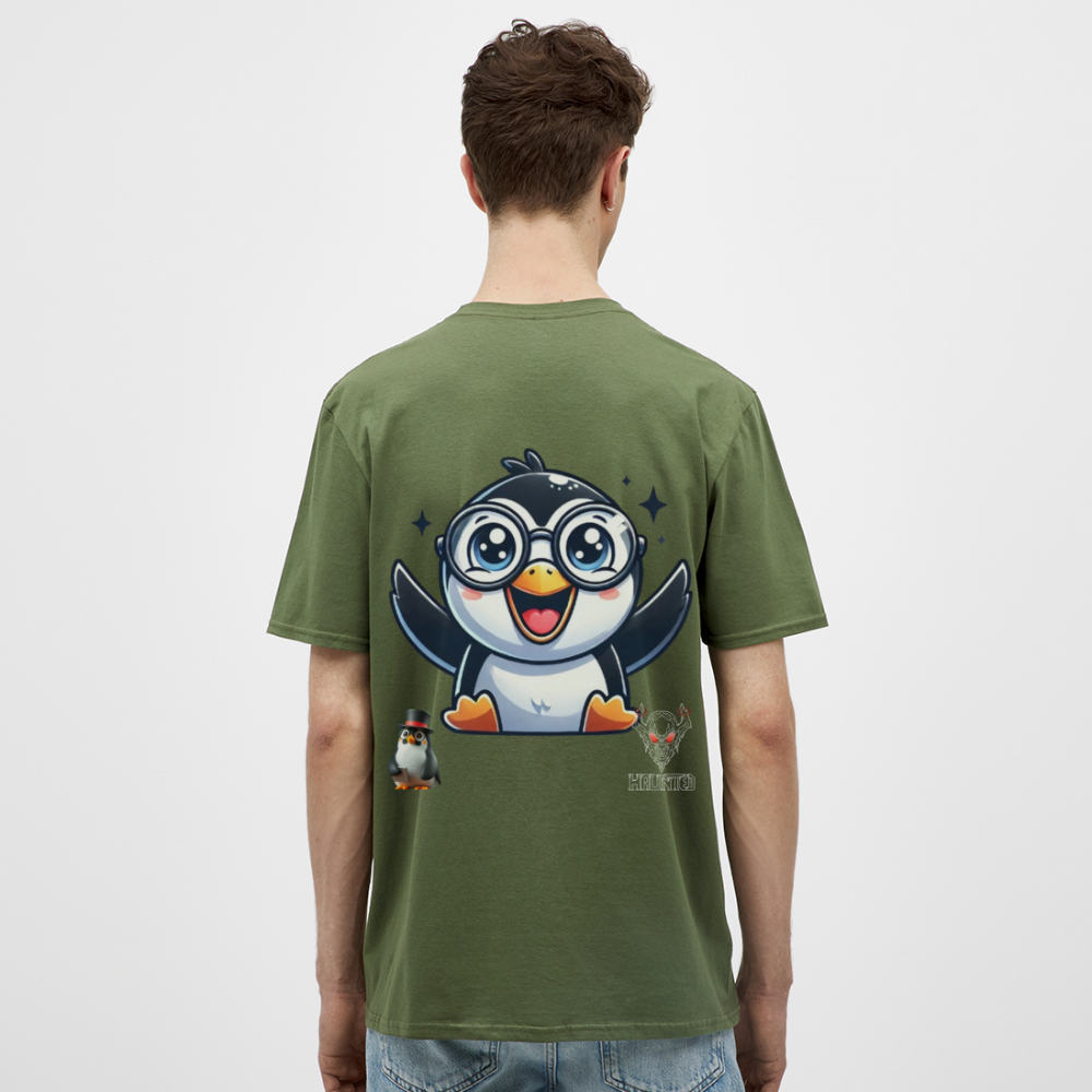 Men T-Shirt KasPenguin Happy - Militärgrün