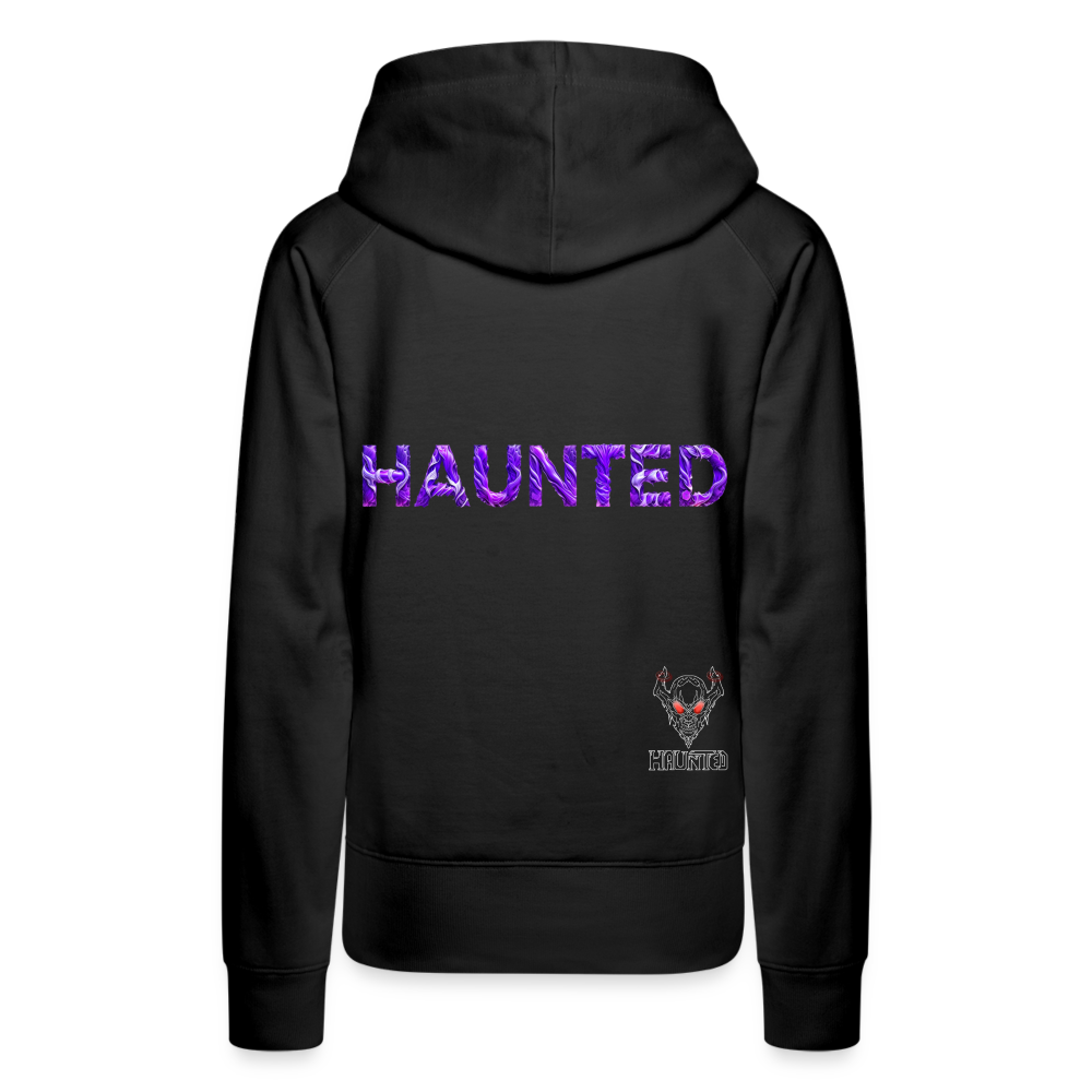 Women Hoodie Violet Whispers Essence - Schwarz