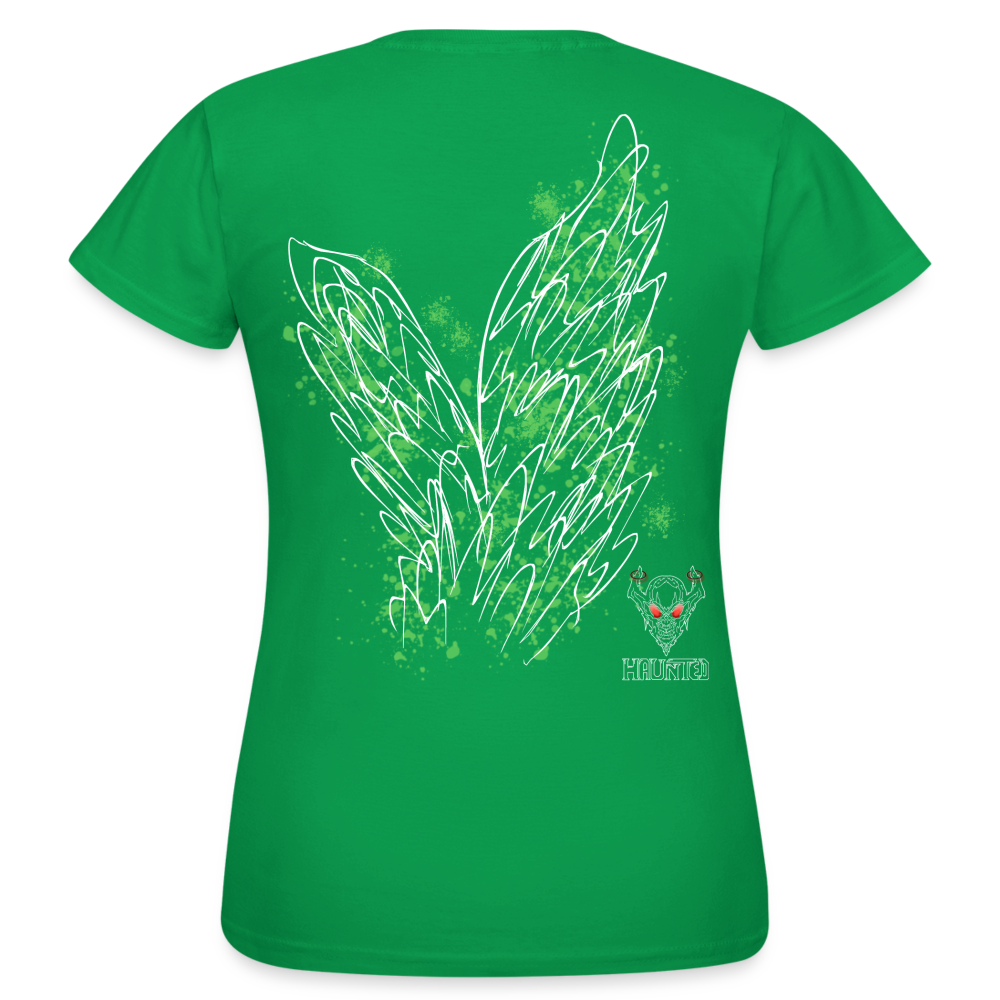 Women T-Shirt Light Green Wings - Kelly Green