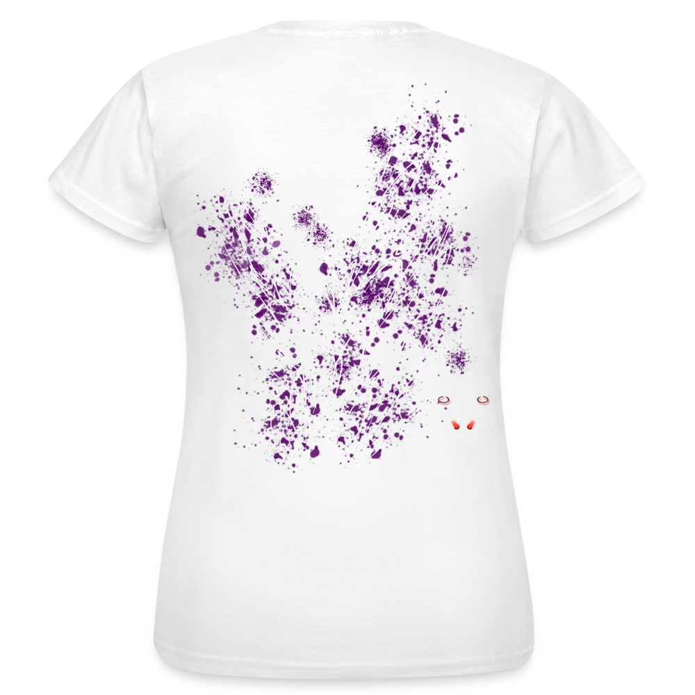 Women T-Shirt Purple Wings - Weiß