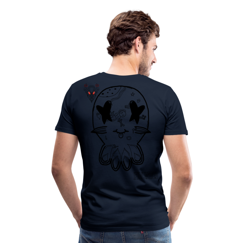 Man T-Shirt Ghost Doodle Dark - Navy