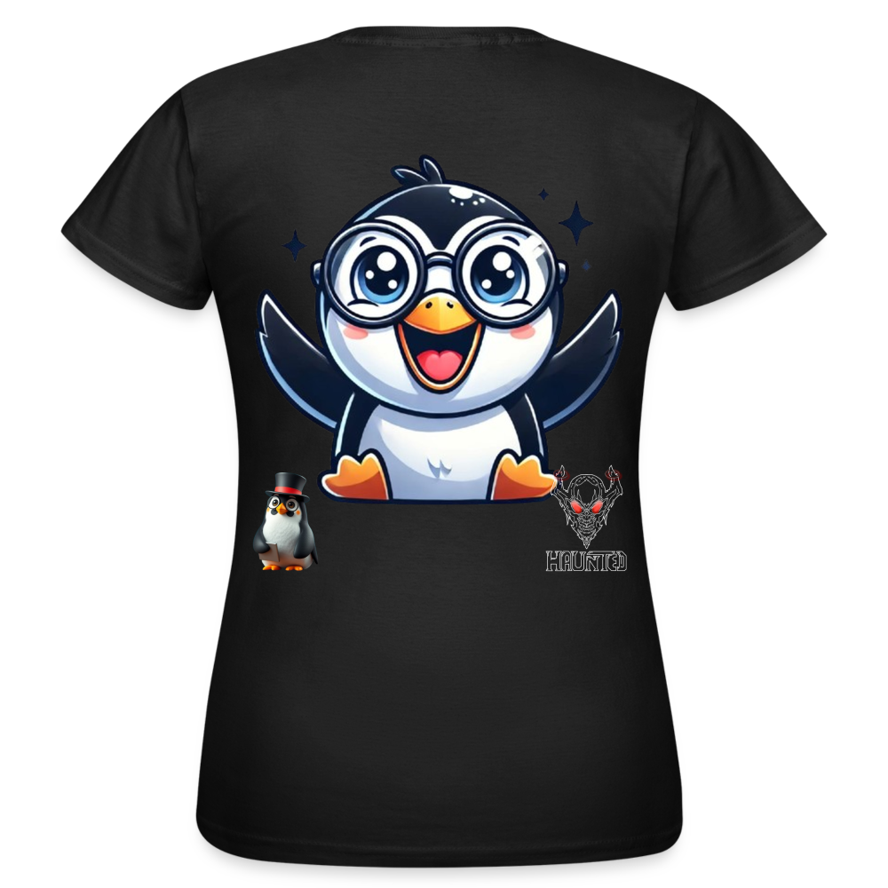 Women T-Shirt KasPenguin Happy - Schwarz