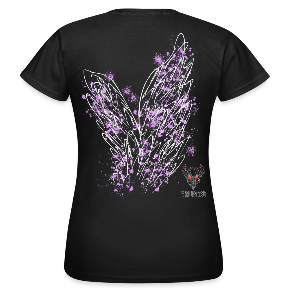 Women T-Shirt Light Purple Wings - Schwarz
