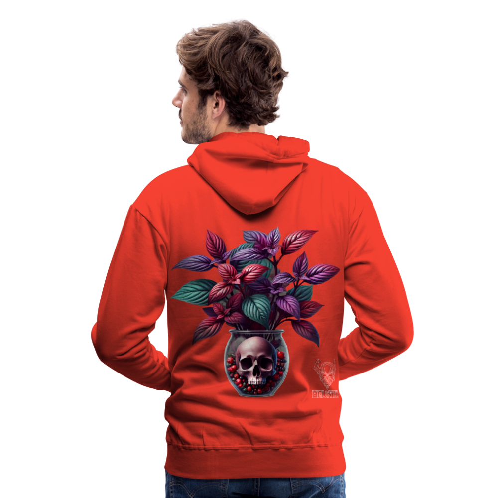 Men Hoodie Skull Bloom Vase - Rot