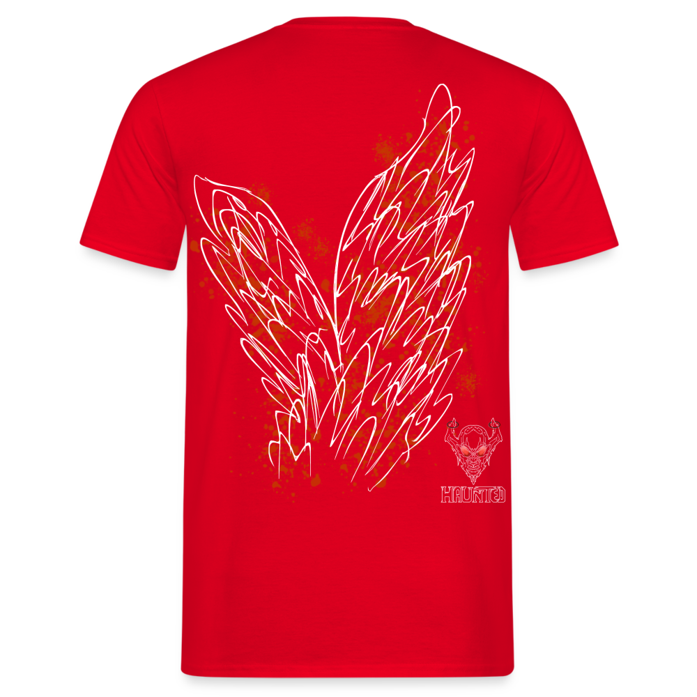 Men T-Shirt Orange Wings - Rot