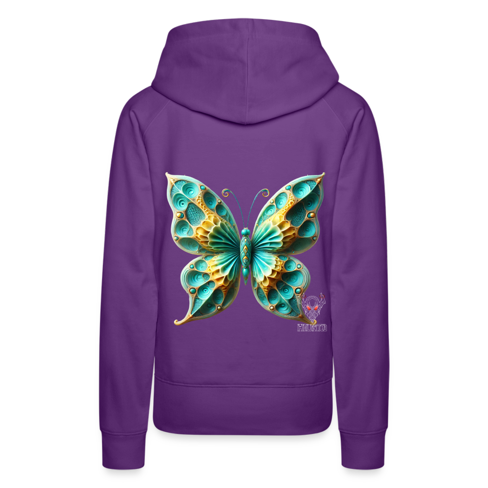 Woman Hoodie Aqua Wing Symphony - Purple