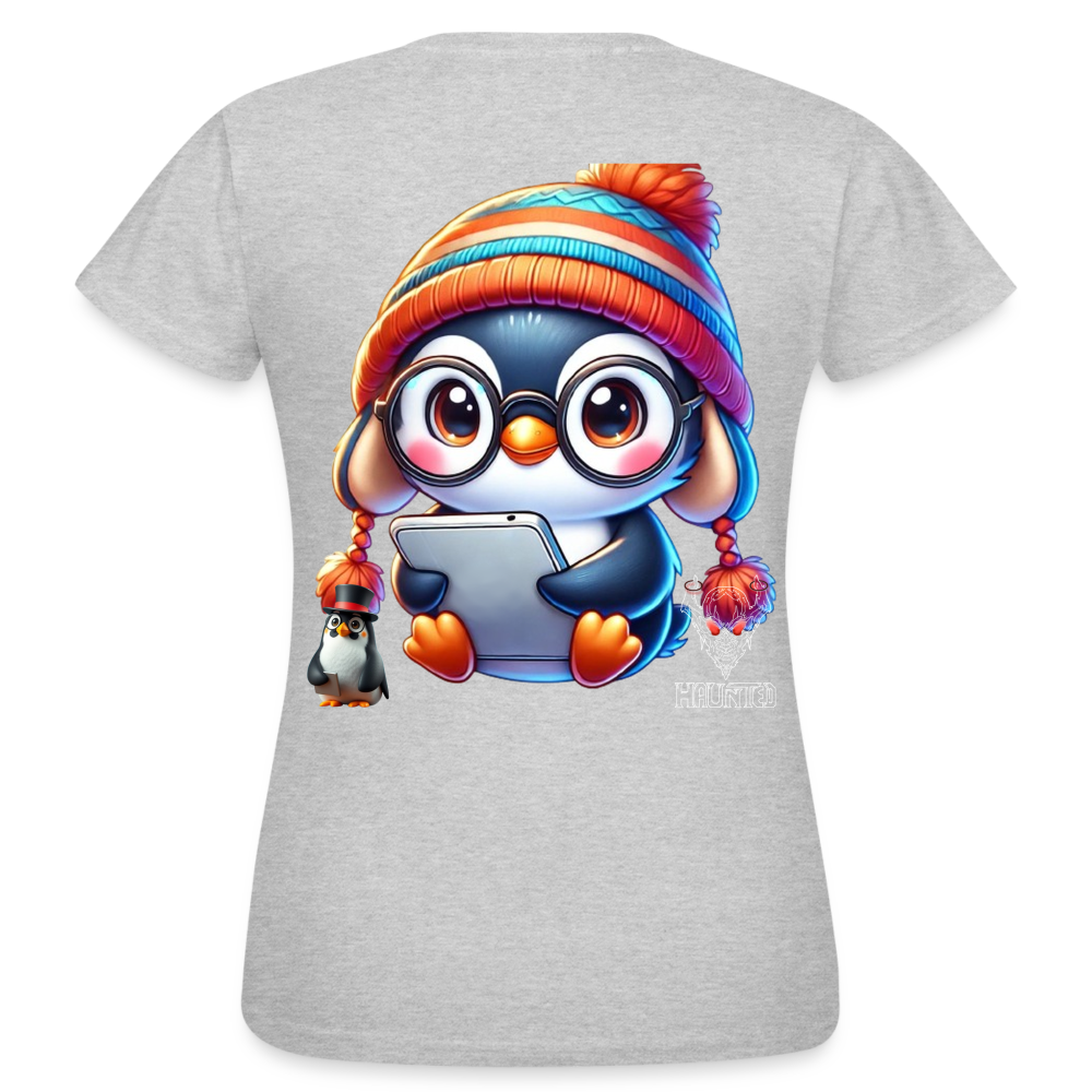 Women T-Shirt KasPenguin with Pad - Grau meliert