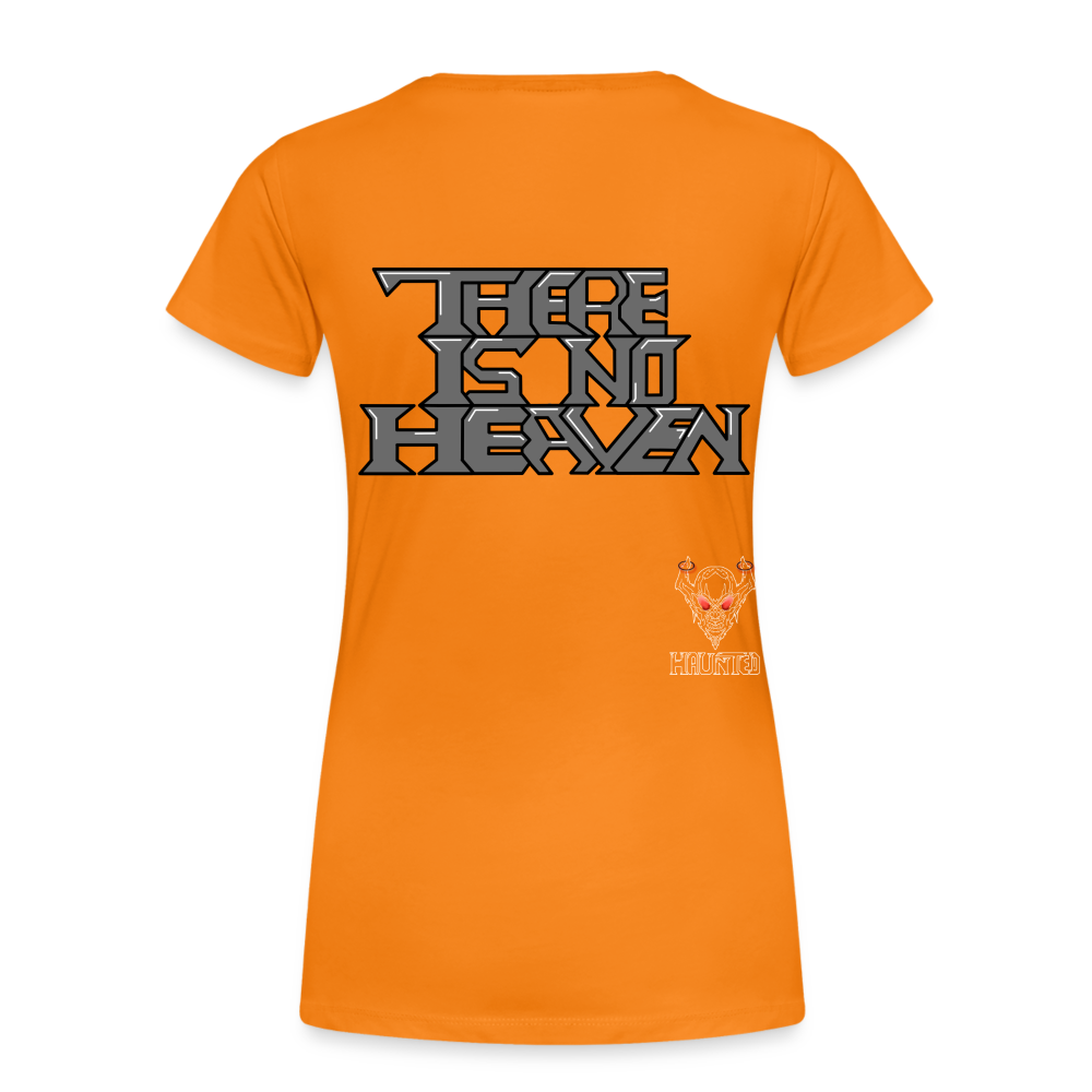 Woman T-Shirt There Is No Heaven Text - Orange