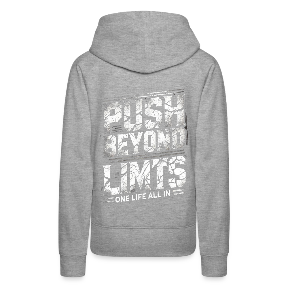 Women Hoodie Push Beyond Limits - Grau meliert