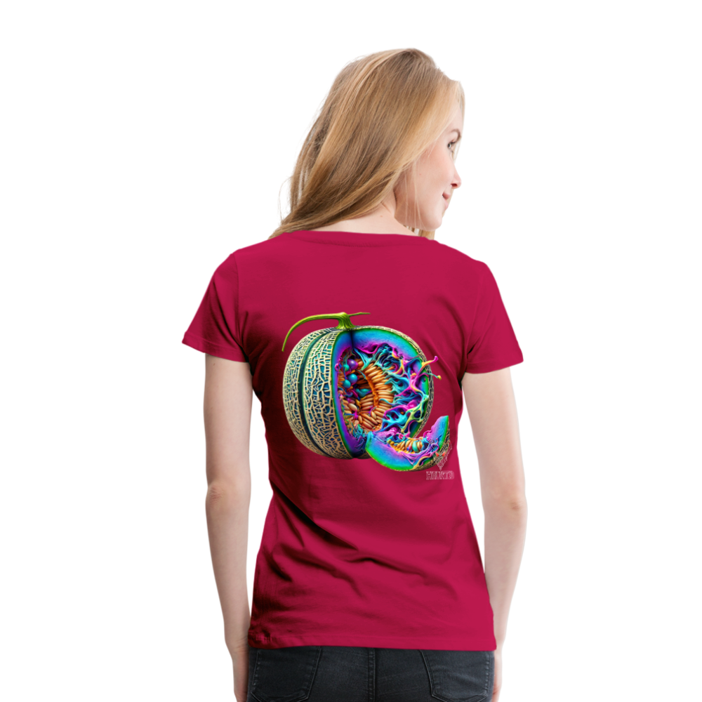 Woman T-Shirt Neon Melon Art - dunkles Pink