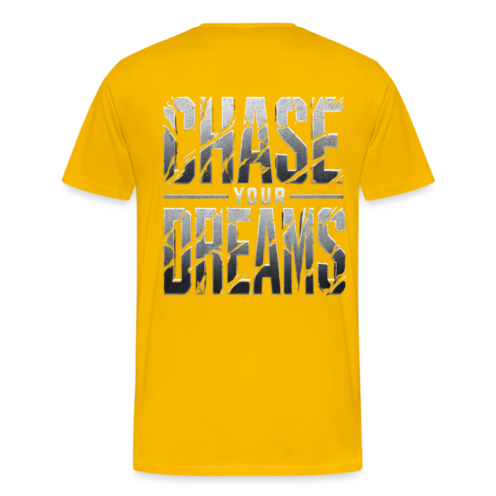Men T-Shirt Chase Your Dreams - Sonnengelb