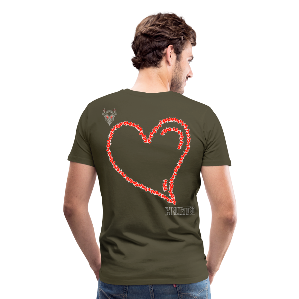 Man T-Shirt Hearts Light - Khaki