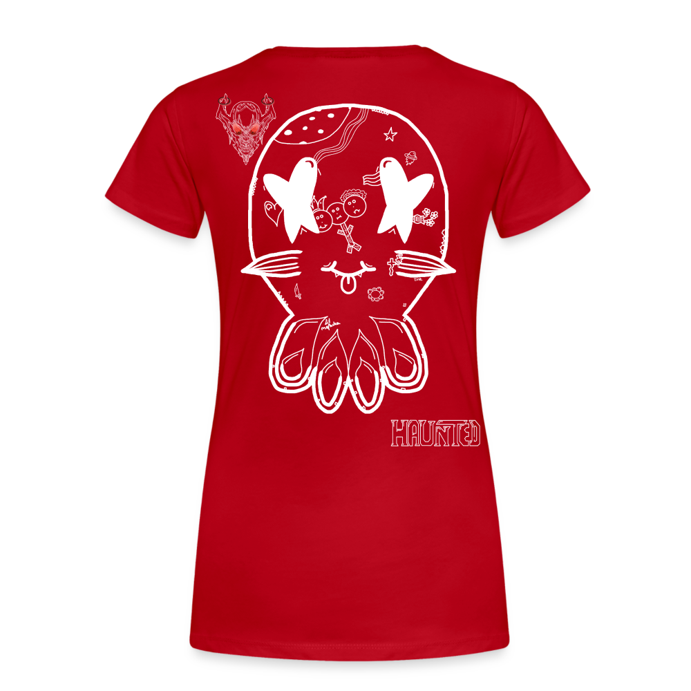 Woman T-Shirt Ghost Doodle - Rot