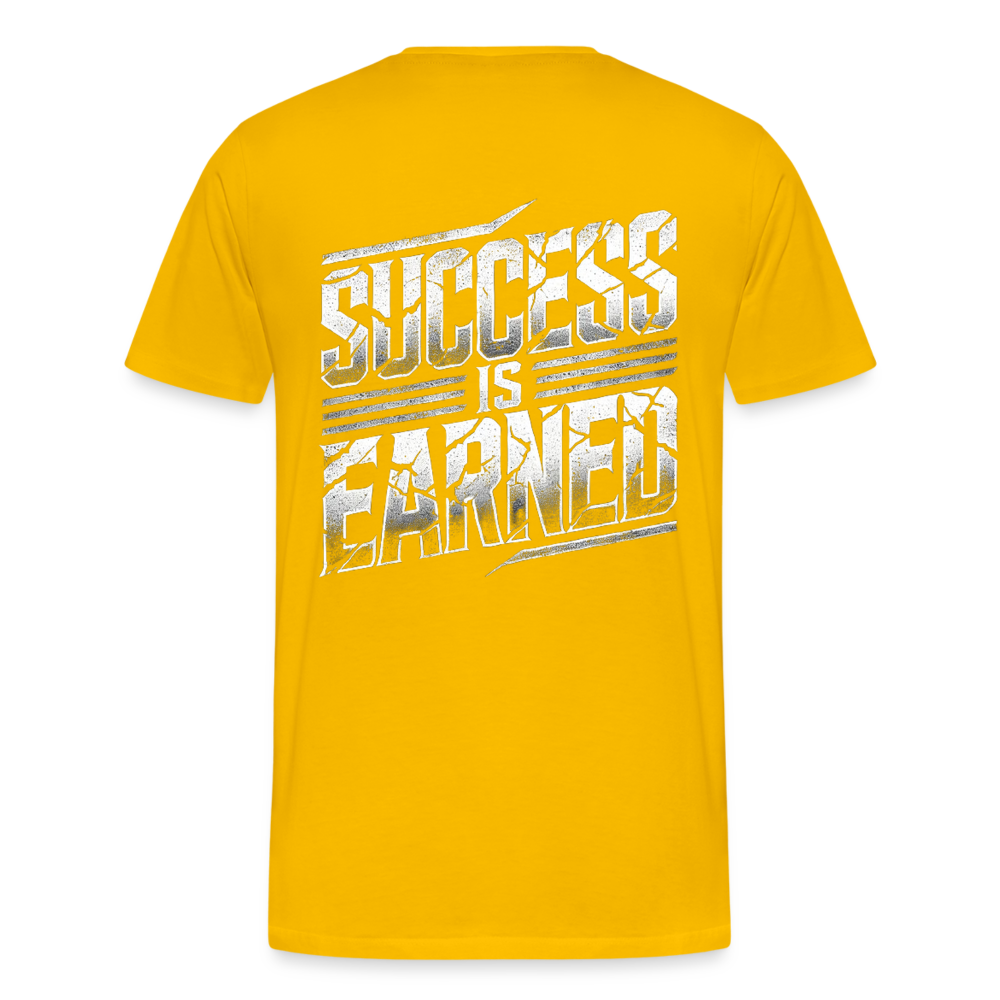 Men T-Shirt Success Is Earned - Sonnengelb