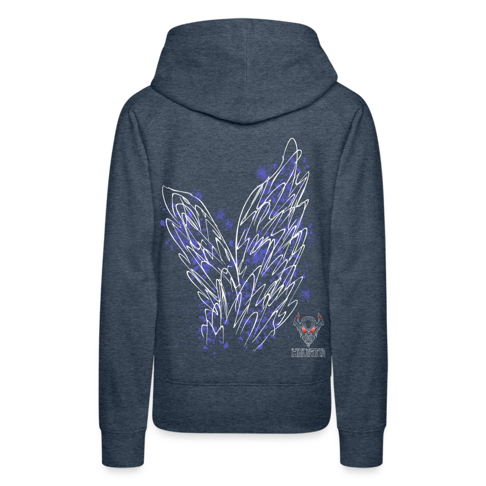 Women Hoodie Light Blue Wings - Jeansblau