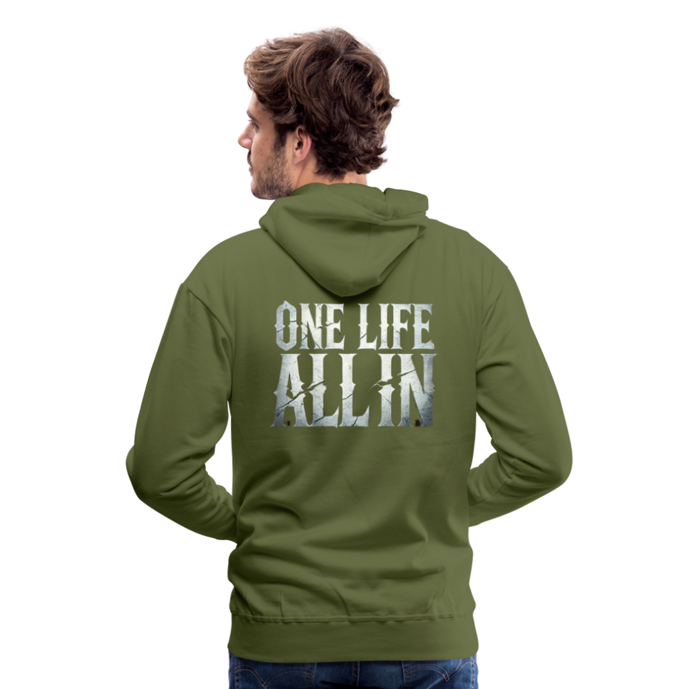 Men Hoodie One Life All In - Olivgrün