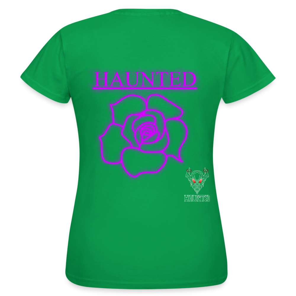 Women T-Shirt Pink Neon Rose - Kelly Green