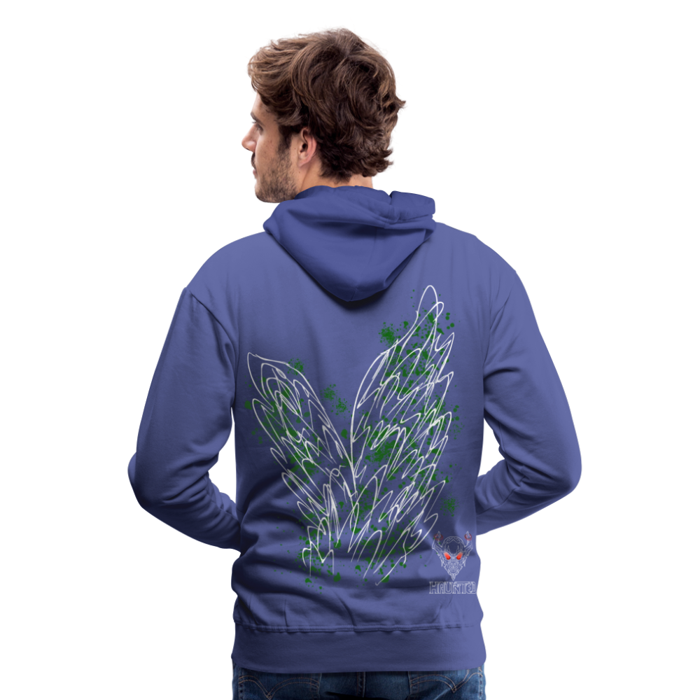 Men Hoodie Dark Green Wings - Königsblau