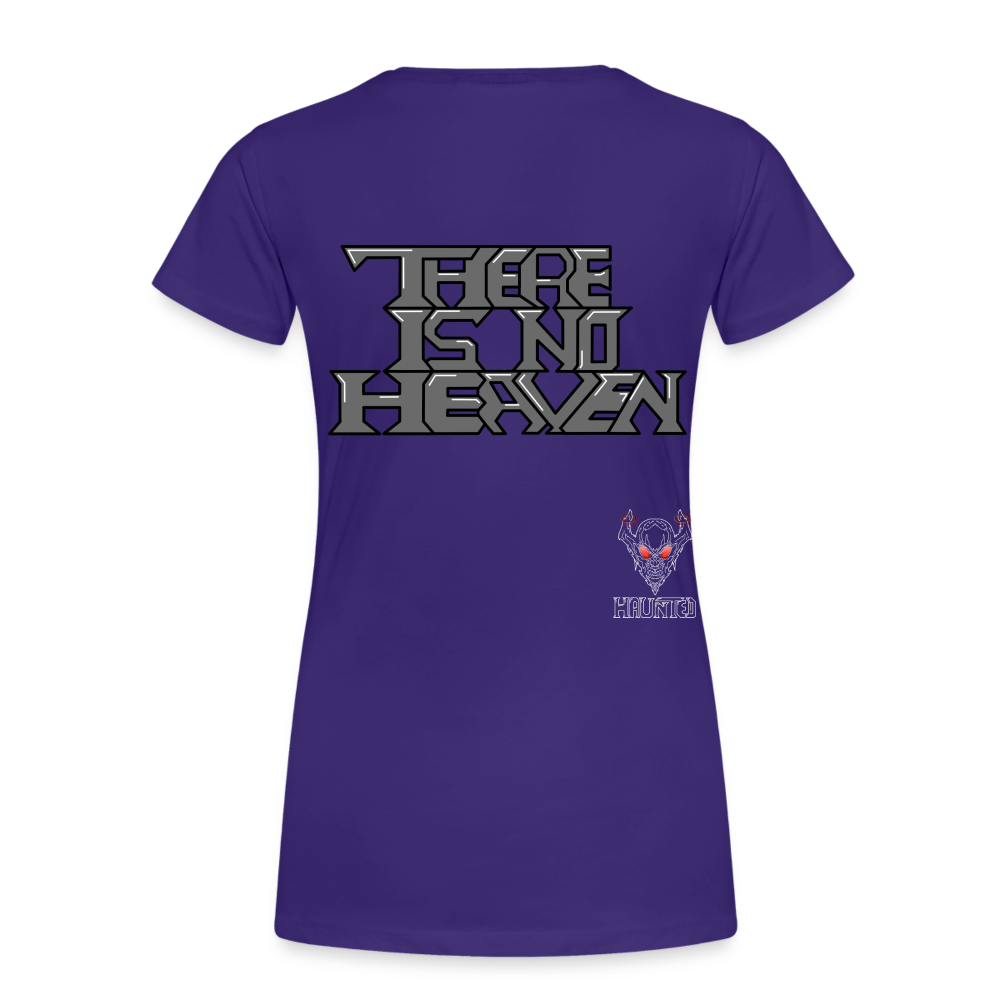 Woman T-Shirt There Is No Heaven Text - Lila