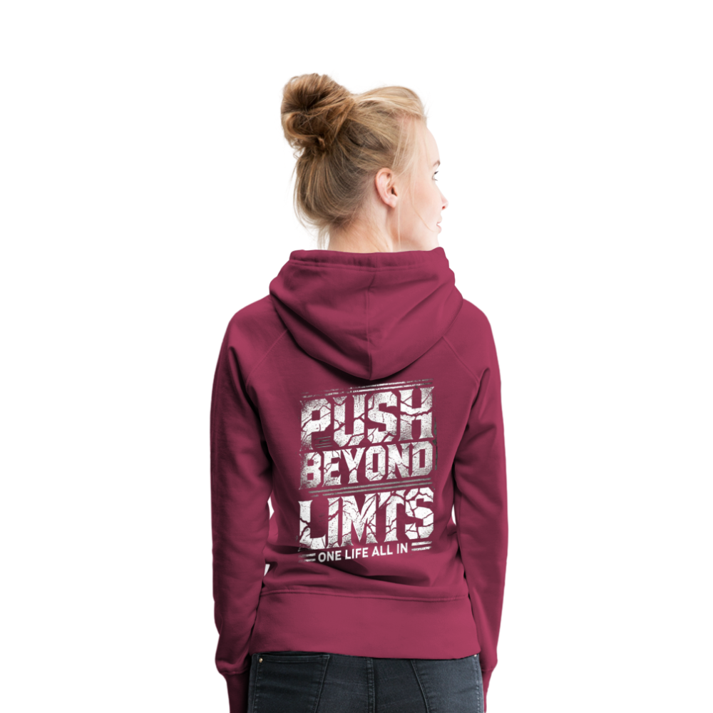 Women Hoodie Push Beyond Limits - Bordeaux