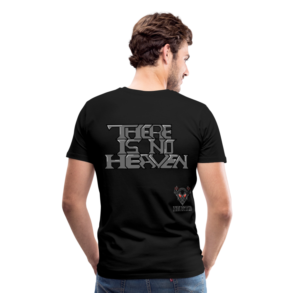 Men T-Shirt There Is No Heaven Text - Schwarz