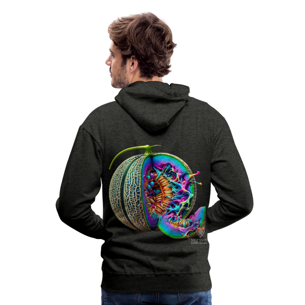 Men Hoodie Neon Melon Art - Anthrazit