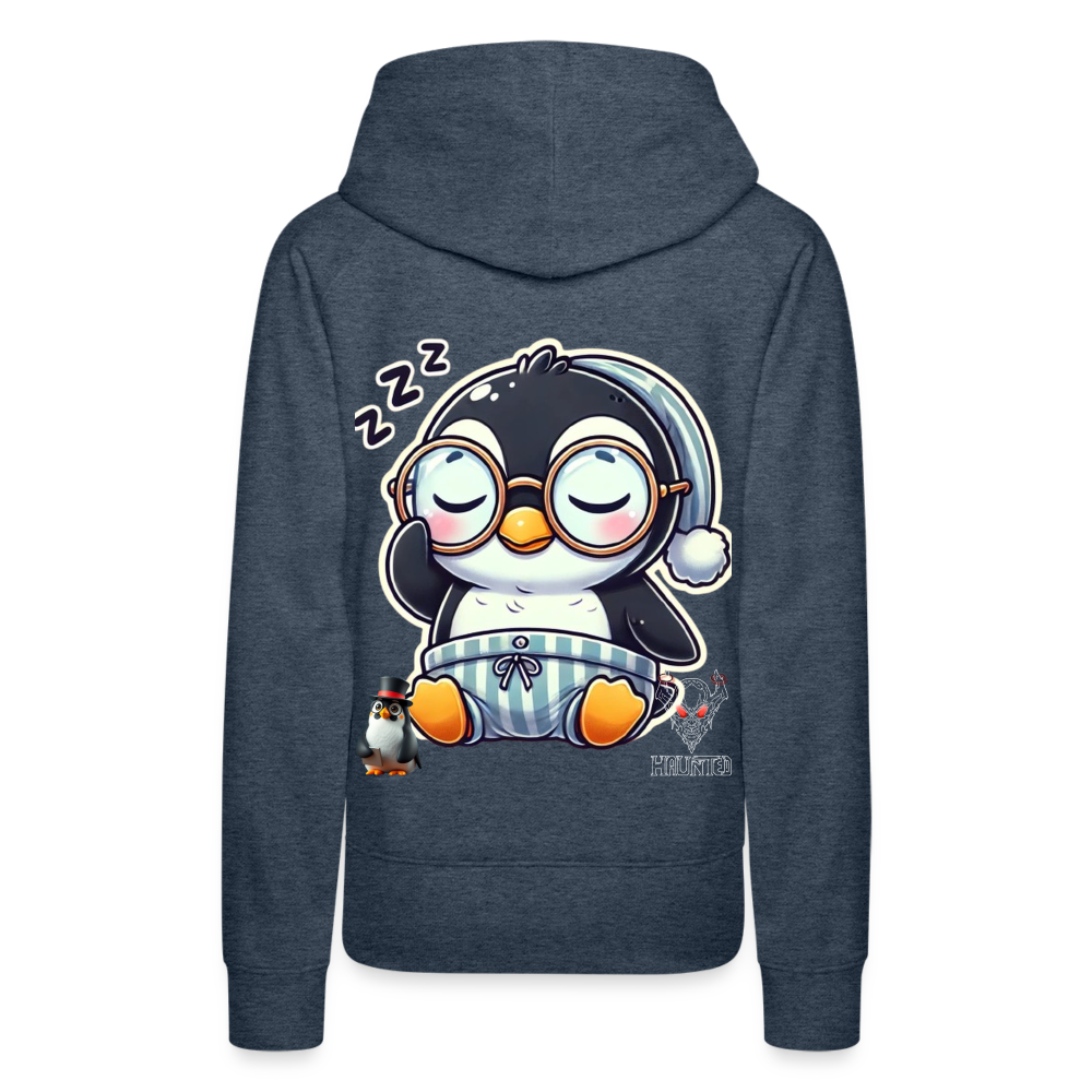 Women Hoodie Sleepy KasPenguin - Jeansblau