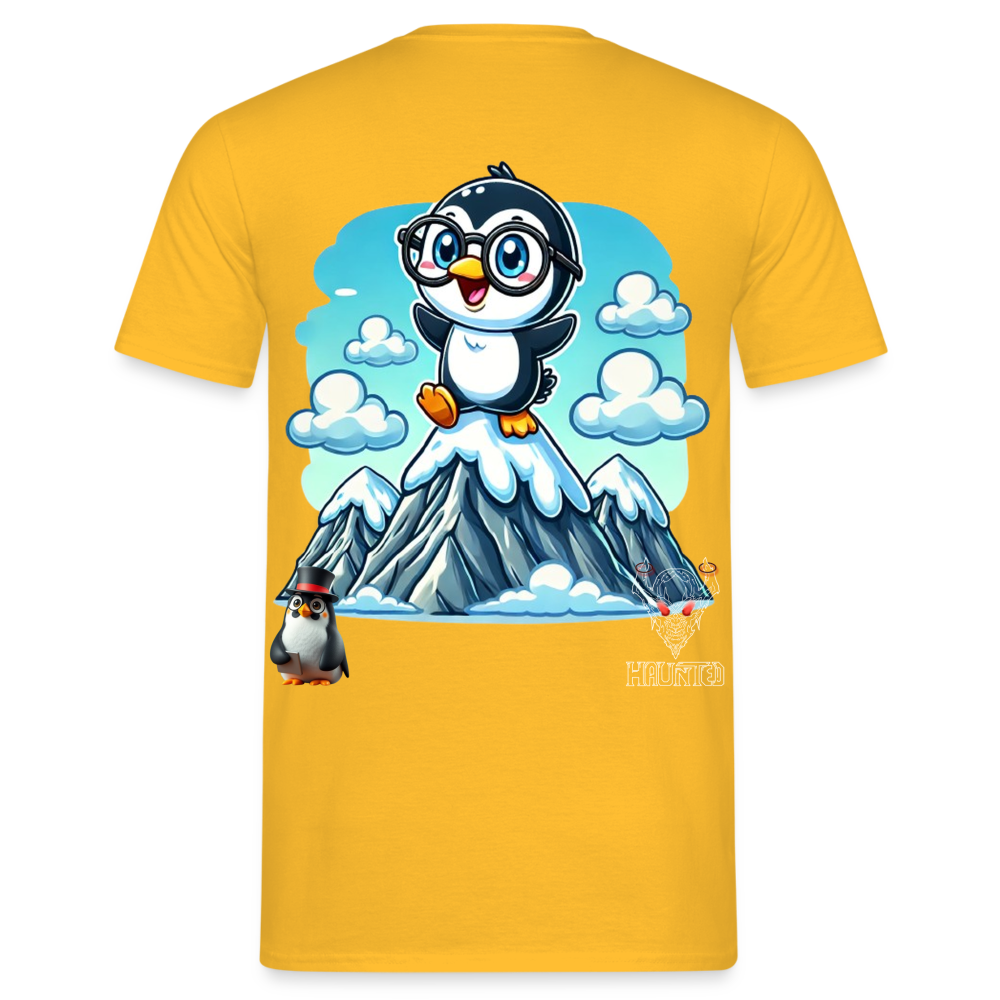 Men T-Shirt KasPenguin on Top - Gelb