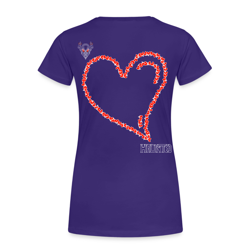 Woman T-Shirt Hearts Light - Lila