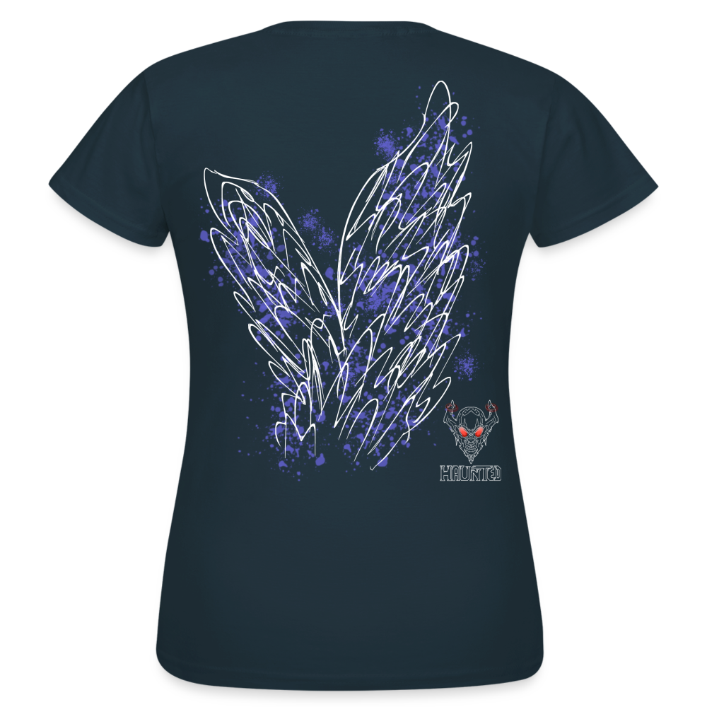 Women T-Shirt Light Blue Wings - Navy