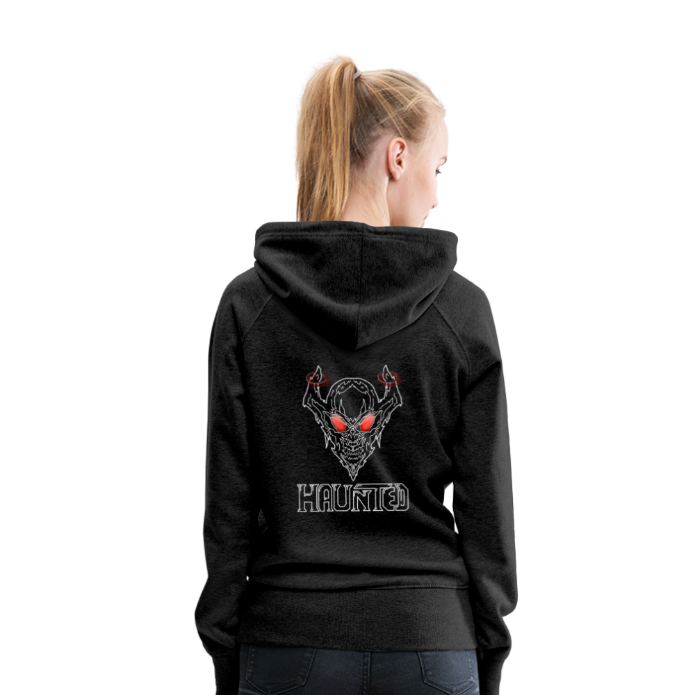 Women Hoodie Deamon White - Anthrazit