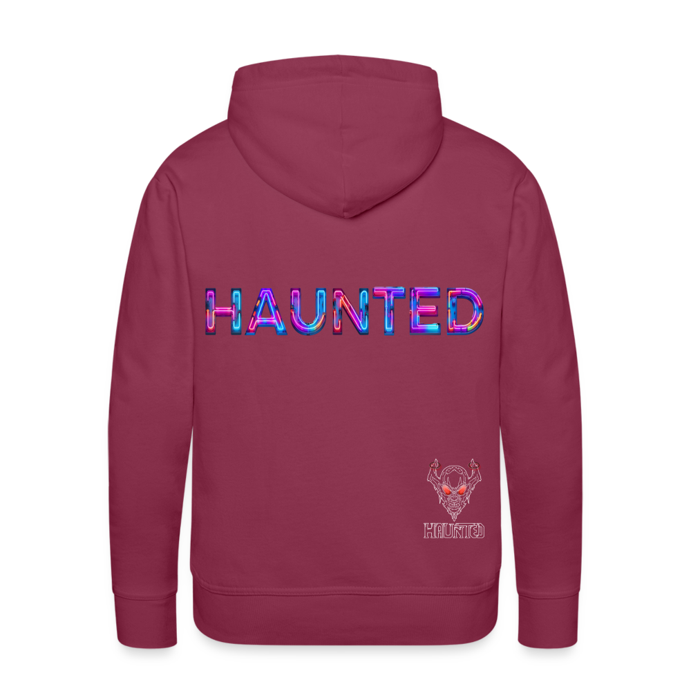 Men Hoodie Neon Pulse Energy - Bordeaux