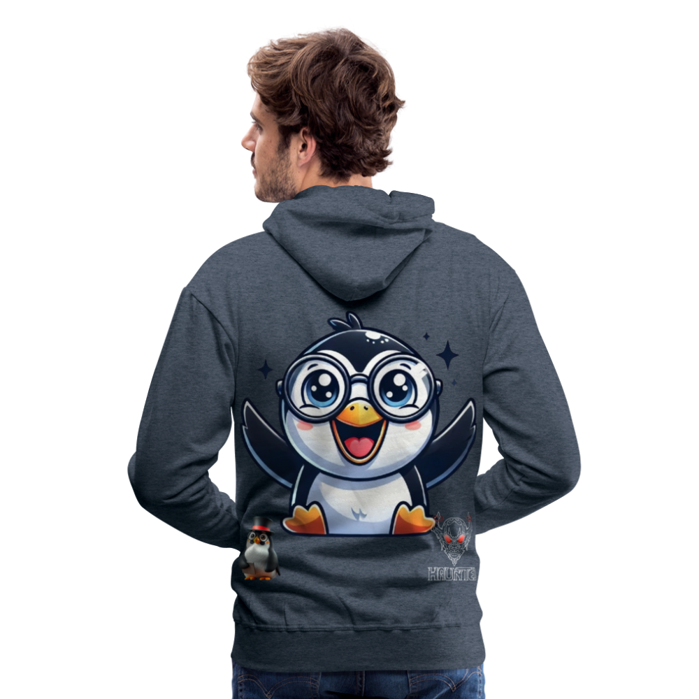Men Hoodie KasPenguin Happy - Jeansblau