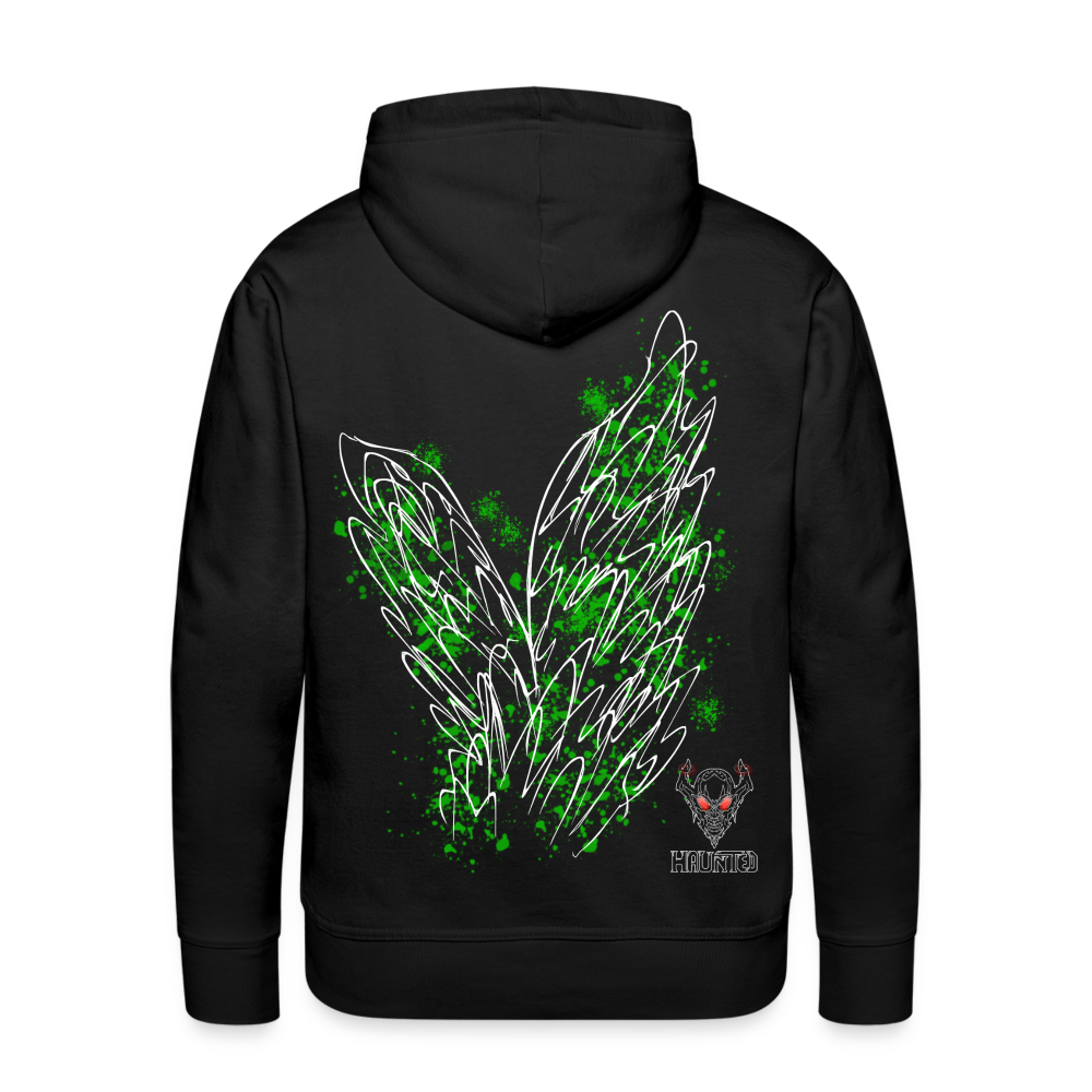 Men Hoodie Green Wings - Schwarz