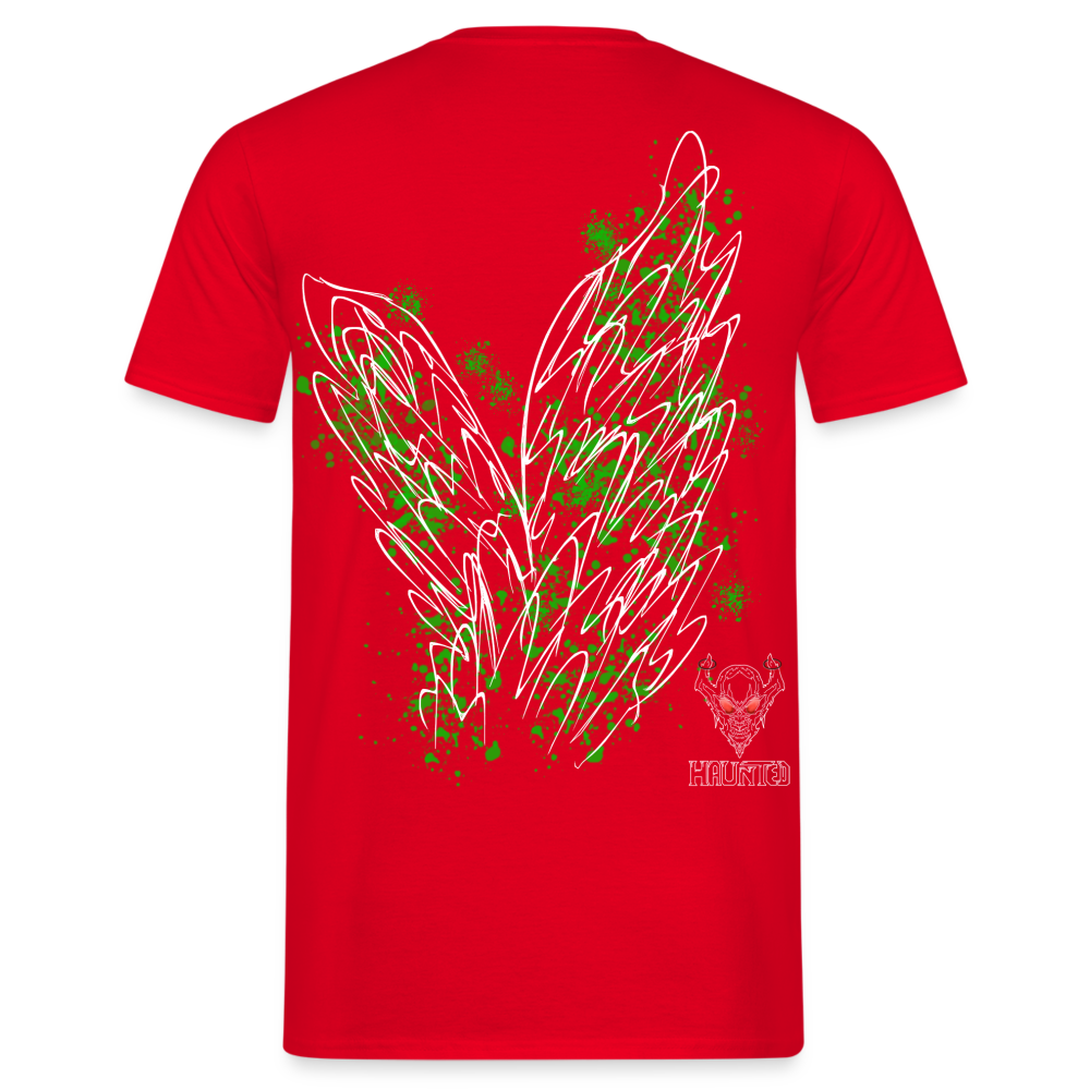 Men T-Shirt Green Wings - Rot