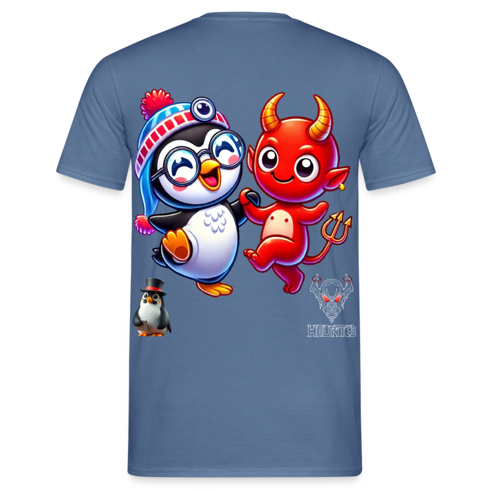 Men T-Shirt Dancing with Devil - Taubenblau