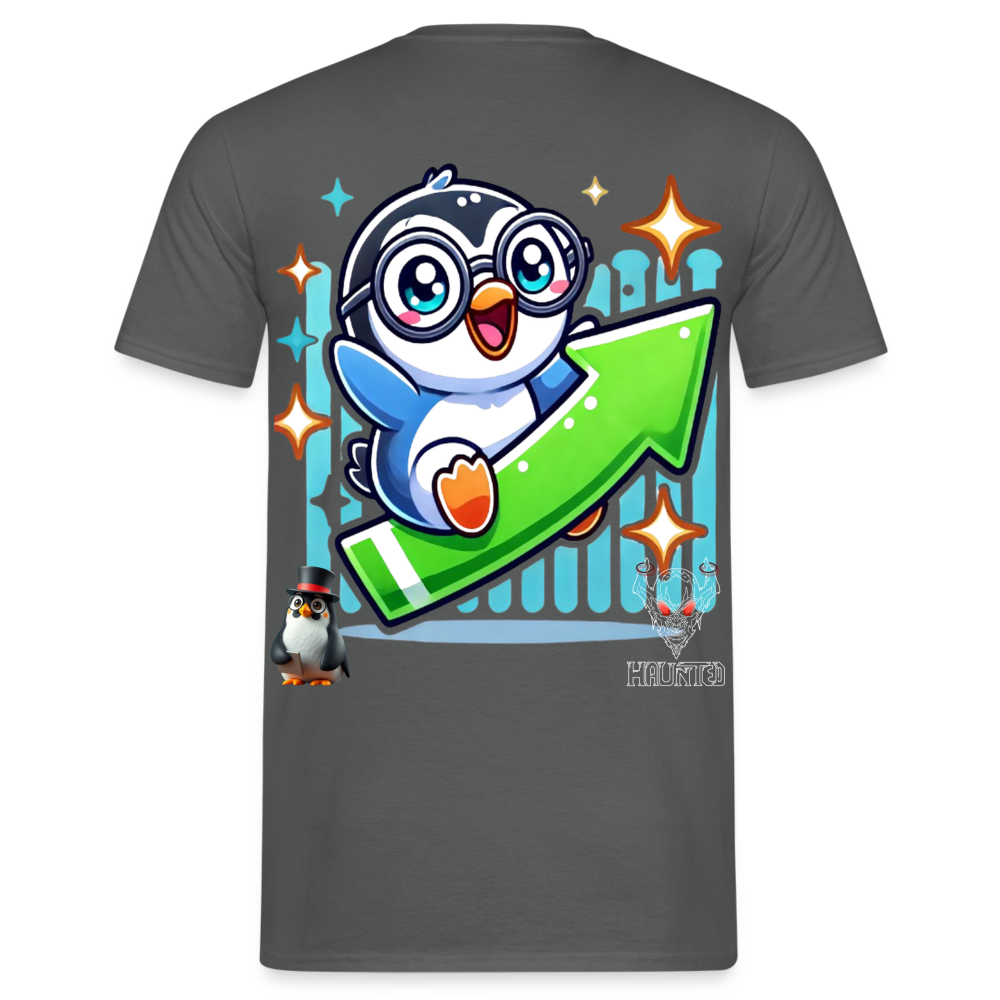 Men T-Shirt KasPenguin Riding the Trend - Anthrazit
