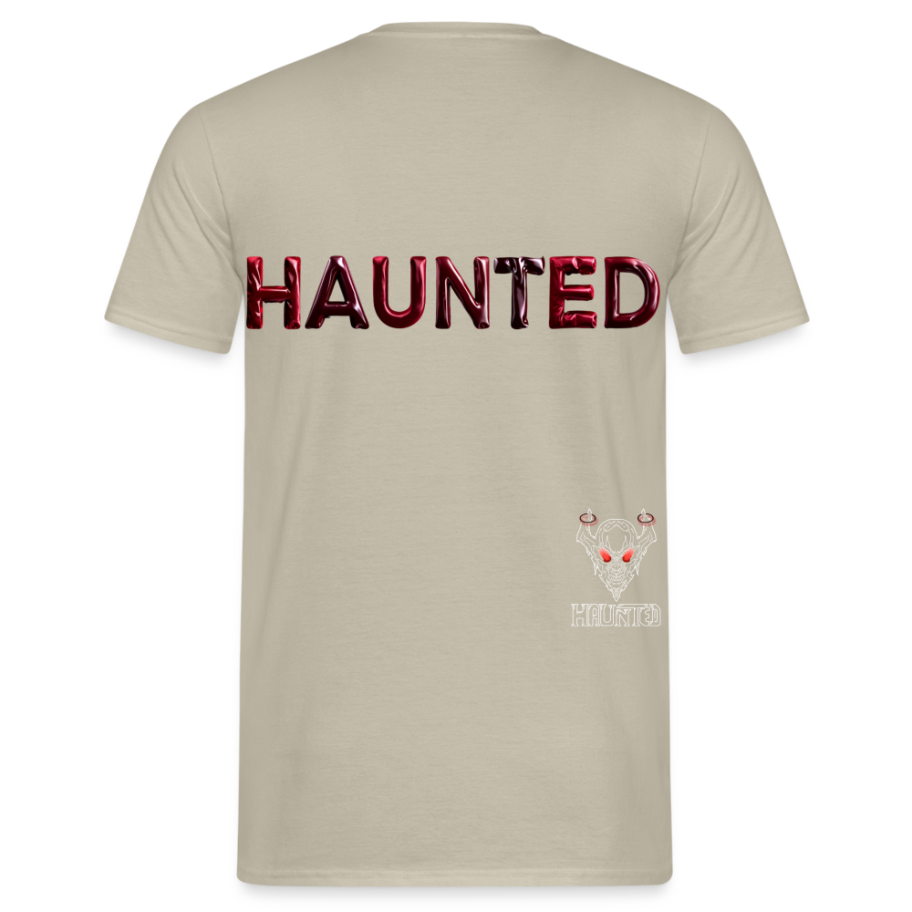 Men T-Shirt Crimson Velvet Glow - Sandbeige