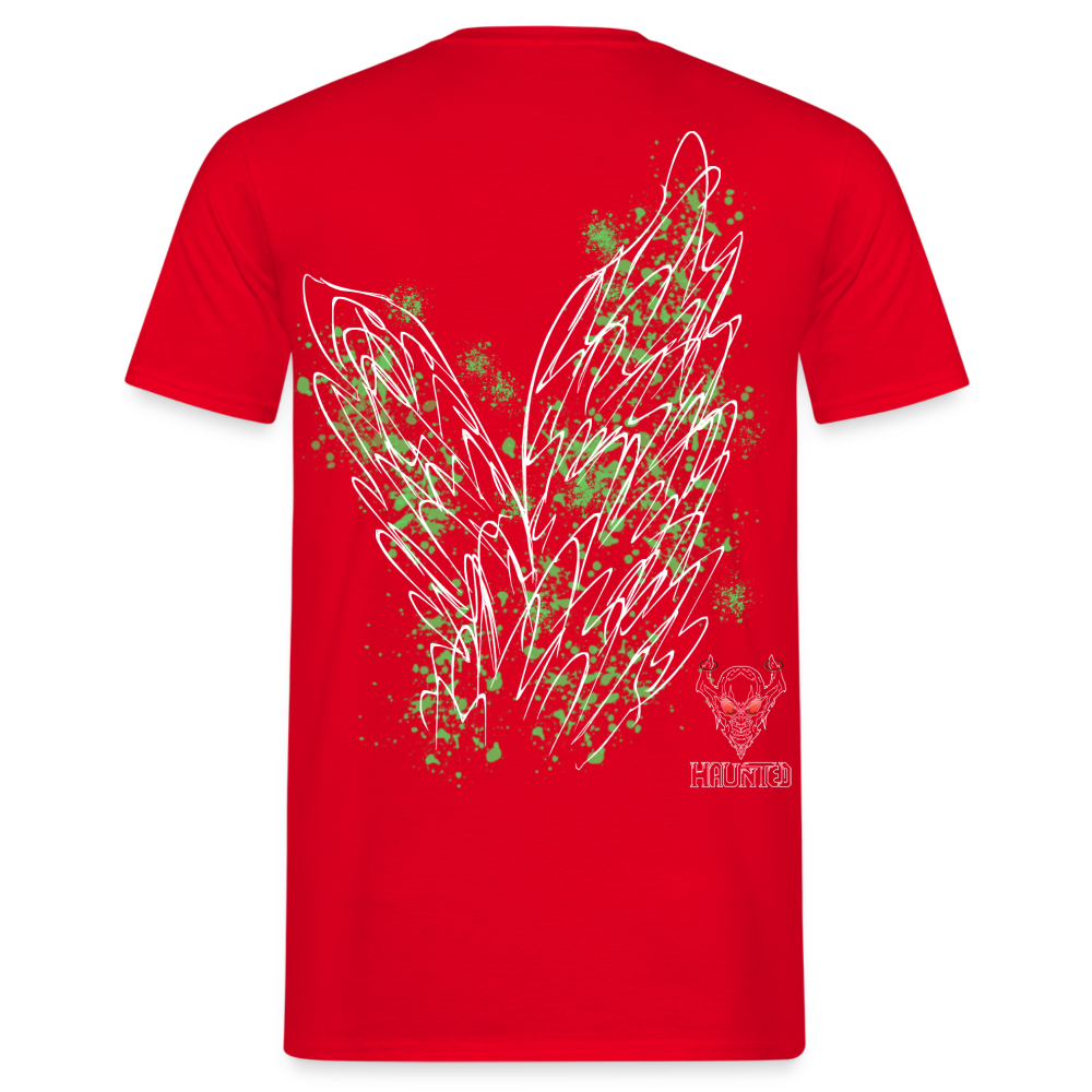 Men T-Shirt Light Green Wings - Rot
