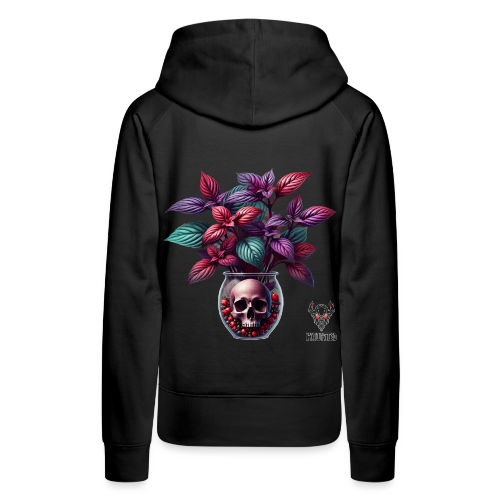 Woman Hoodie Skull Bloom Vase - Schwarz
