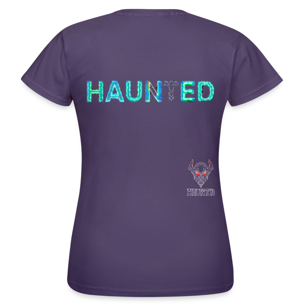 Women T-Shirt Neon Surge Aura - Dunkellila