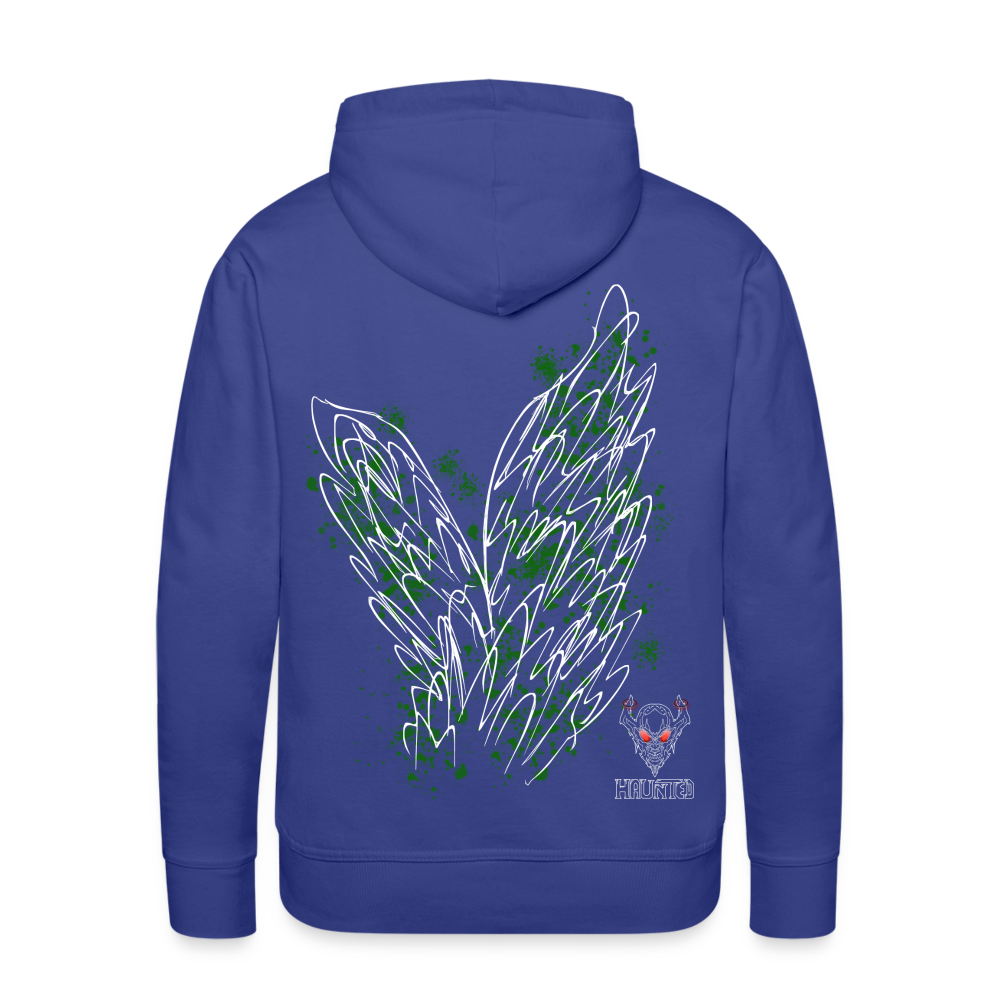 Men Hoodie Dark Green Wings - Königsblau