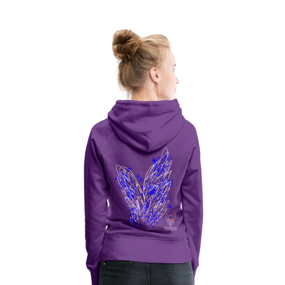 Women Hoodie Blue Wings - Purple