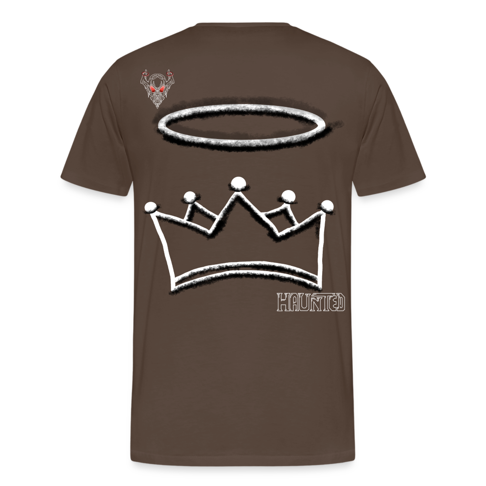 Man T-Shirt Crown and Ring Light - Edelbraun