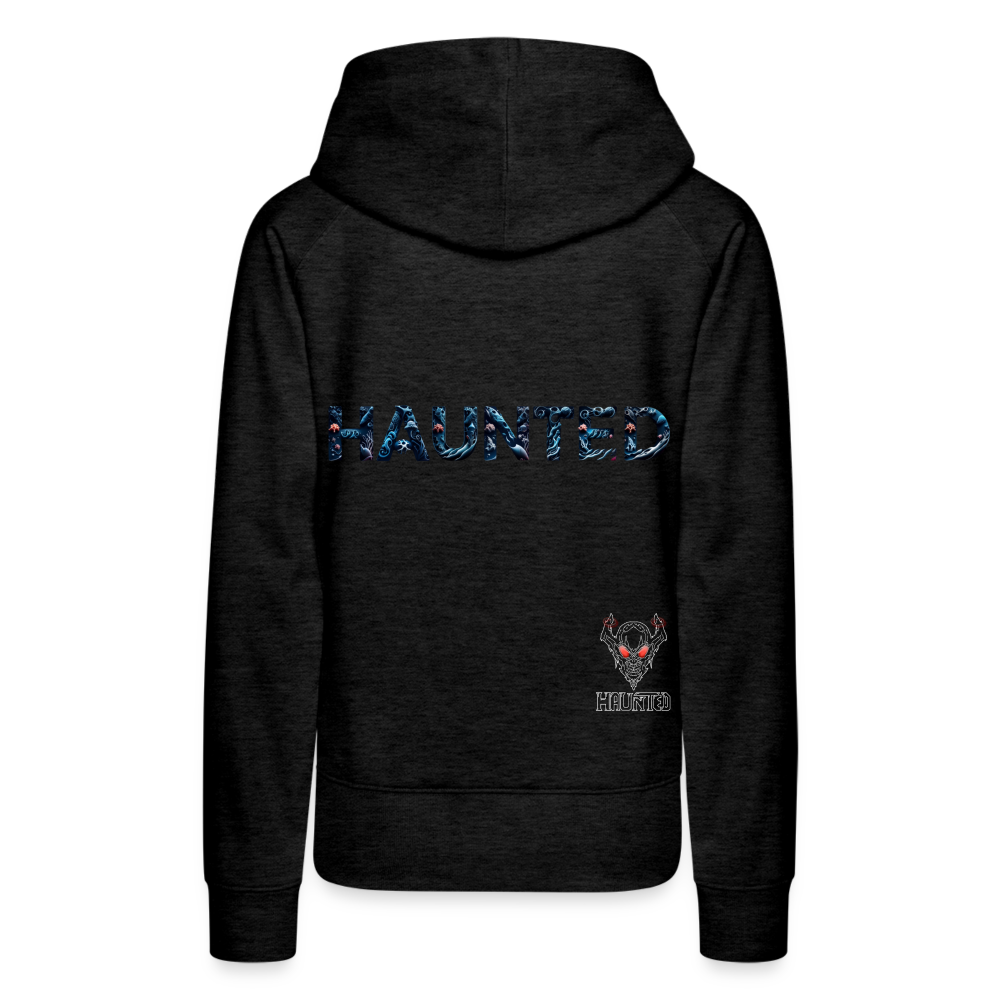 Women Hoodie Abyssal Coral Glow - Anthrazit