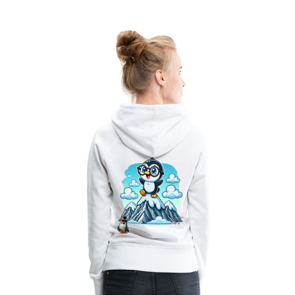 Women Hoodie KasPenguin on Top - Weiß