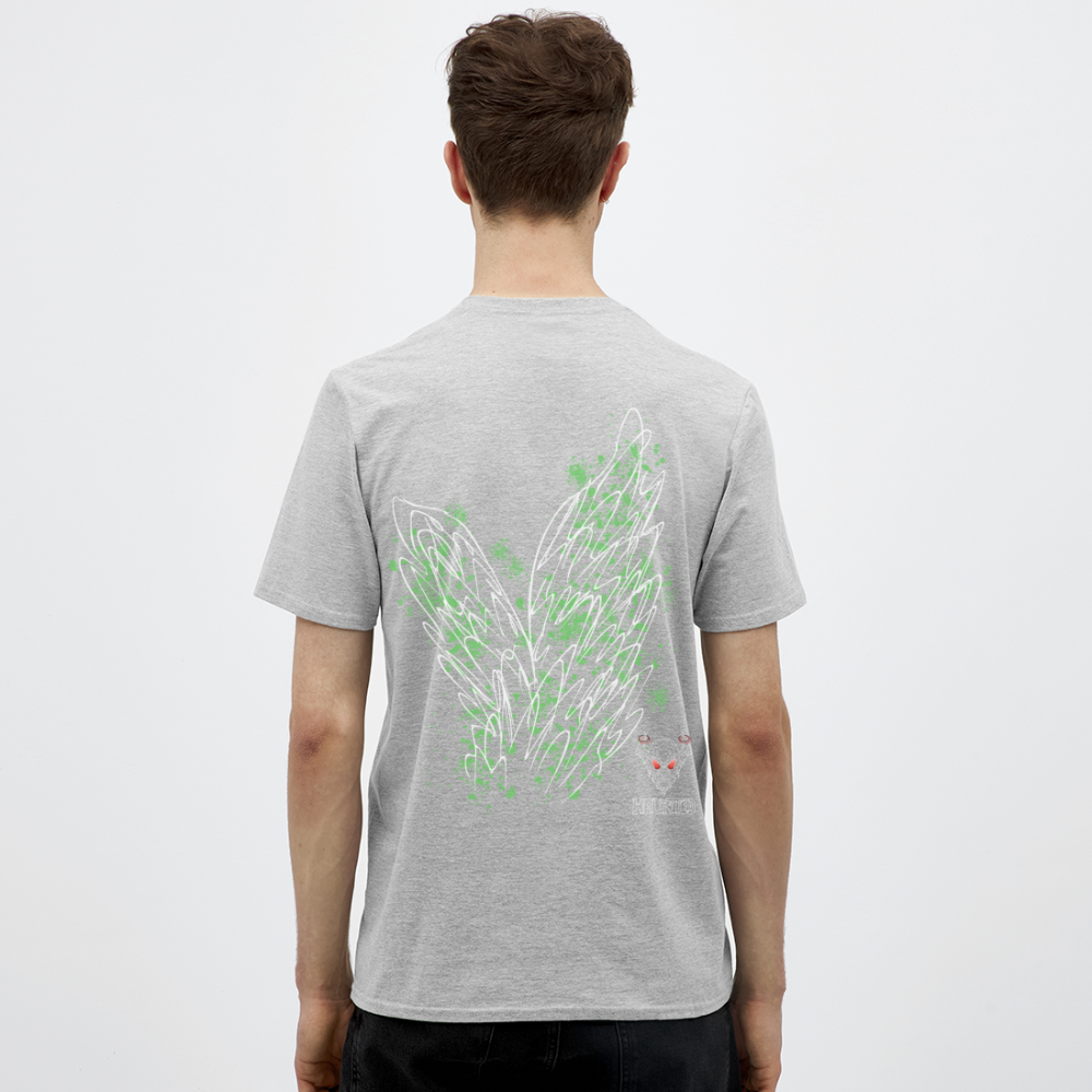 Men T-Shirt Light Green Wings - Grau meliert