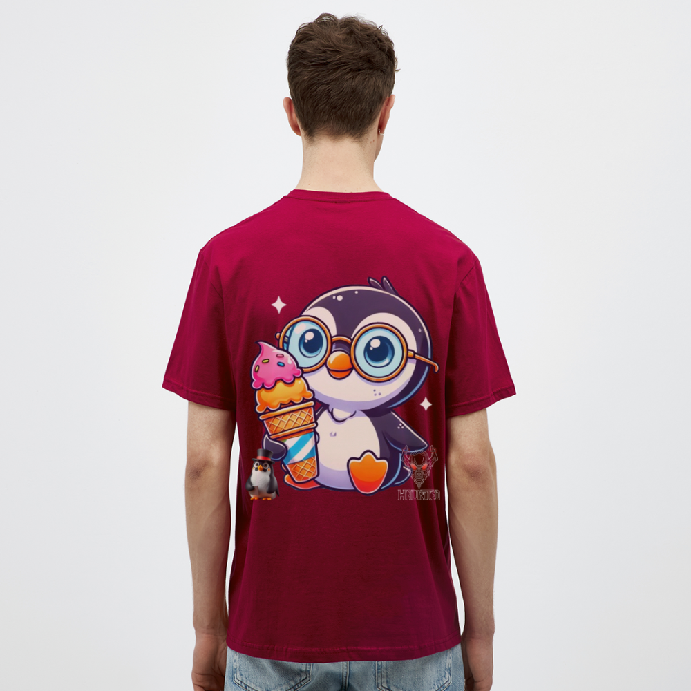 Men T-Shirt KasPenguin with Ice - Ziegelrot