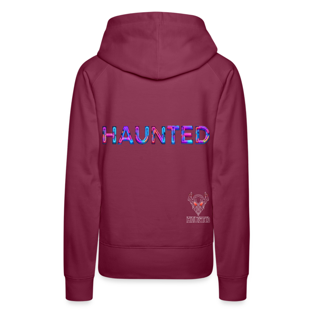 Women Hoodie Neon Pulse Energy - Bordeaux