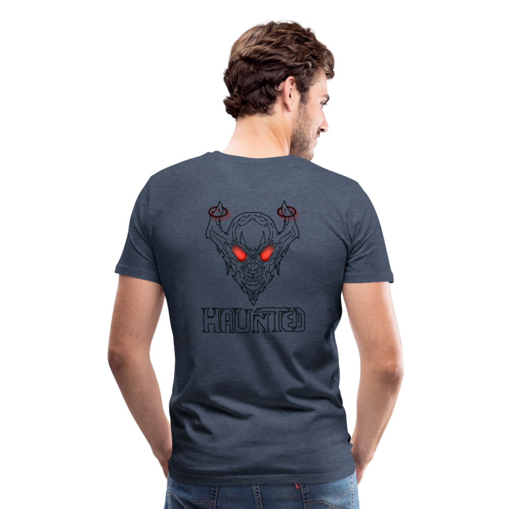 Men T-Shirt Deamon Black - Blau meliert